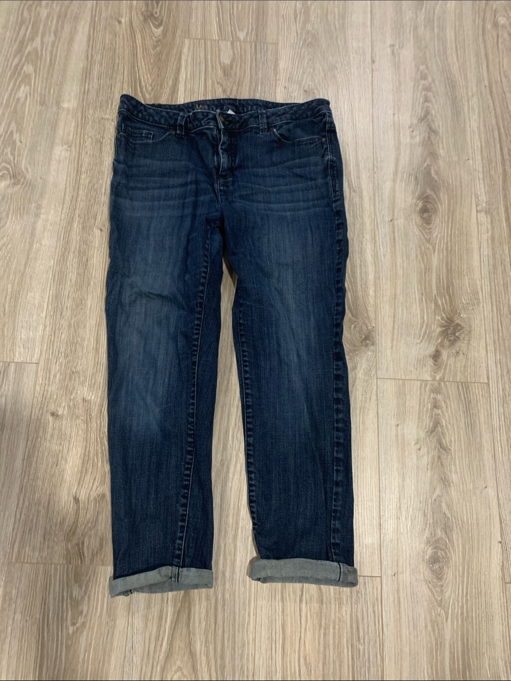 LC Lauren Conrad Dark Blue Cropped Jeans